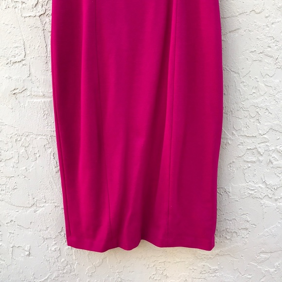 Cache Deep Fuchsia Classic Belted Sheath Dress - Picture 3 of 8